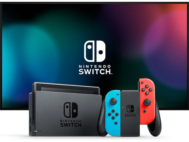 Nintendo switch console - blauw/rood - afbeelding 4 van  9