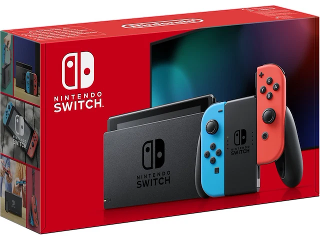 Nintendo switch console - blauw/rood - afbeelding 9 van  9