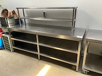 Nn rvs werktafel met opstand - afbeelding 1 van  6