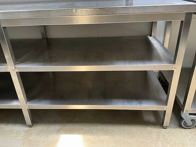 Nn rvs werktafel met opstand - afbeelding 3 van  6