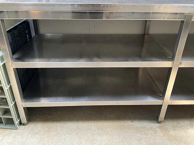 Nn rvs werktafel met opstand - afbeelding 4 van  6