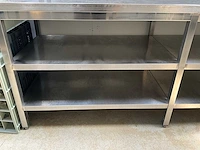 Nn rvs werktafel met opstand - afbeelding 4 van  6