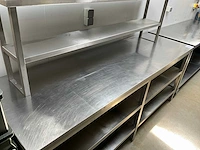 Nn rvs werktafel met opstand - afbeelding 5 van  6