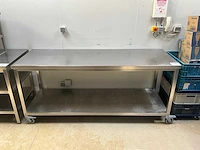Nn verrijdbare rvs werktafel - afbeelding 2 van  4