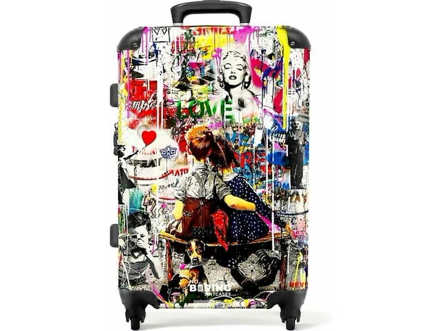No boring suitcase graffiti 55x35x25 cm. - afbeelding 1 van  5