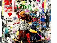 No boring suitcase graffiti 55x35x25 cm. - afbeelding 1 van  5