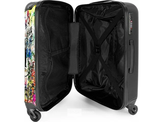 No boring suitcase graffiti 55x35x25 cm. - afbeelding 4 van  5