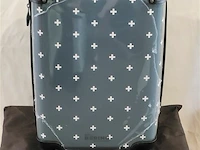 No boring suitcase groen met witte plusjes 55x35x25 cm - afbeelding 1 van  3