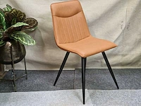 Noah cognac pu - dining chair (6x) - afbeelding 1 van  4