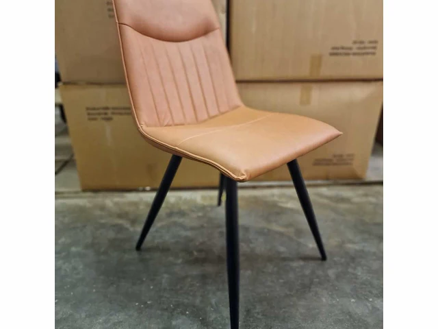 Noah cognac pu - dining chair (6x) - afbeelding 2 van  4