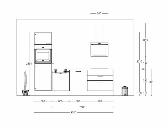 Nobilia - laser alpin wit - keukenopstelling - afbeelding 13 van  15