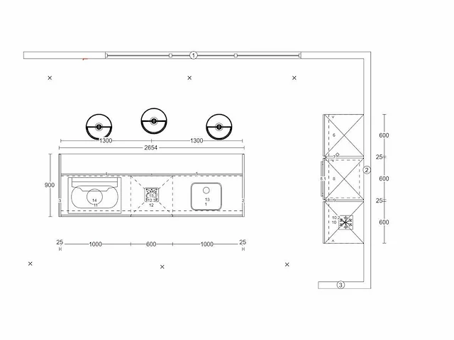 Nobilia - riva decor beton grijs eiland - afbeelding 5 van  19