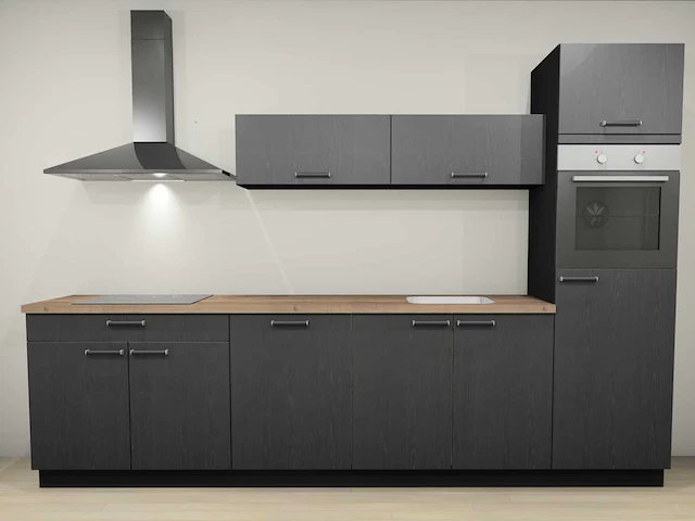 Nobilia - structura decor eiken nero - keukenopstelling - afbeelding 1 van  15