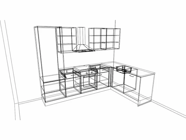 Nobilia hoek keuken decor zwart beton - afbeelding 7 van  12