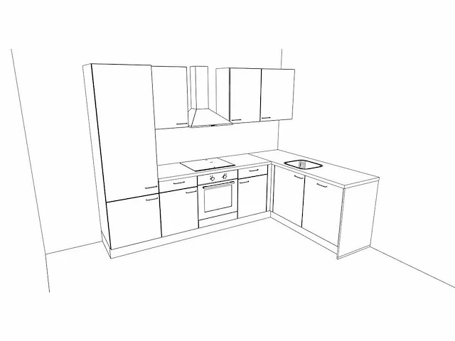 Nobilia hoek keuken decor zwart beton - afbeelding 7 van  12