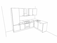 Nobilia hoek keuken decor zwart beton - afbeelding 7 van  12