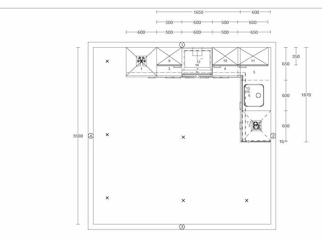 Nobilia hoek keuken decor zwart beton - afbeelding 9 van  12