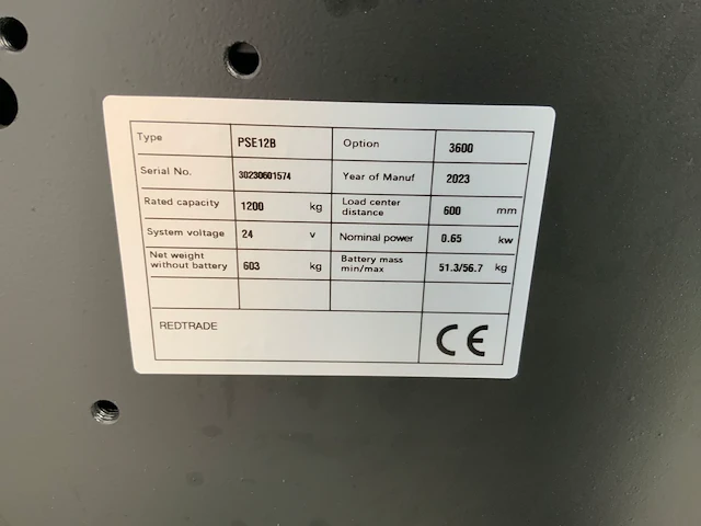 Noblelift - pse12b36 - elektrische stapelaar 3.6m - afbeelding 3 van  15