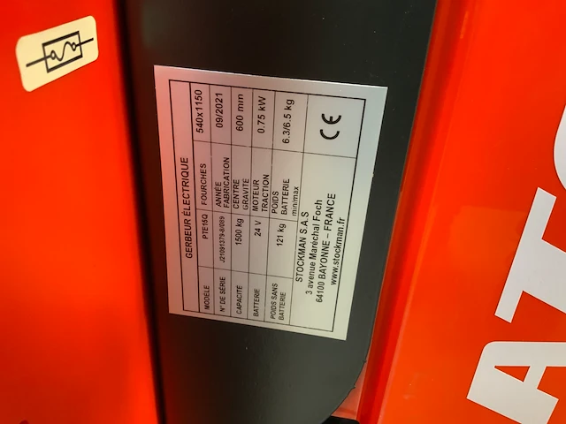 Noblelift atom pte15q - elektrische palletwagen - afbeelding 4 van  9