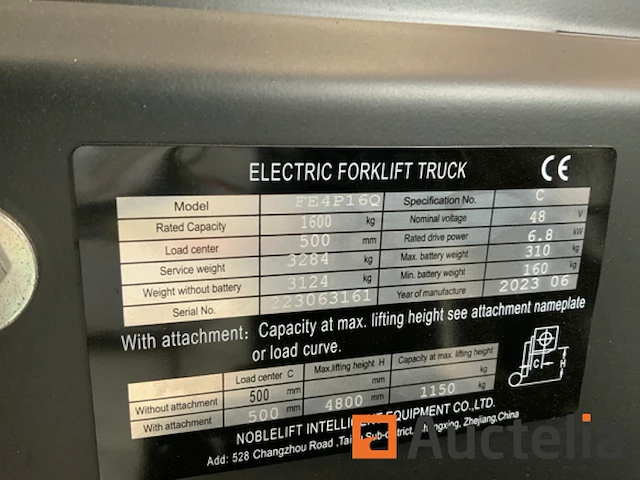 Noblelift fe4p16qc 2024 vorkheftruck 1.6t verstelbare lepels elektrisch - afbeelding 39 van  39