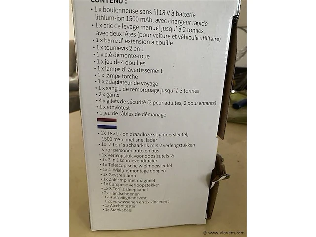 Noodgevallen koffer met slagmoersleutel - afbeelding 6 van  6