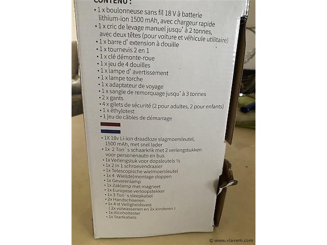 Noodgevallen koffer met slagmoersleutel - afbeelding 6 van  6