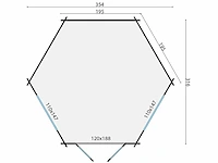 Nora - tuinhuis 34mm 3540x3160x2980mm - afbeelding 5 van  5