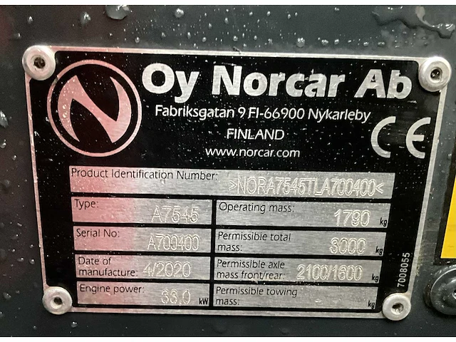 Norcar a7545 kniklader 2020 - afbeelding 10 van  36