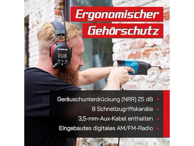 Nordstrand gehoorbescherming met am fm-radio - afbeelding 4 van  4