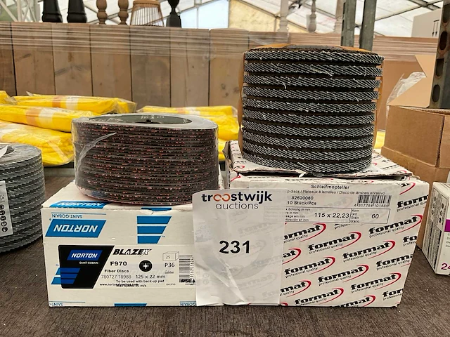 Norton f970+format,grit 60. fiber disc. (2x) - afbeelding 1 van  1