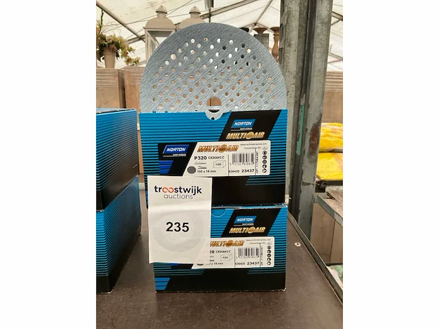 Norton. p320 ceramic. 150x18mm. schuurpapier,kleefdisc.100 stuks. (2x) - afbeelding 2 van  2