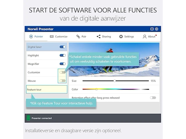 Norwii n95 spotlight presenter - afbeelding 3 van  8