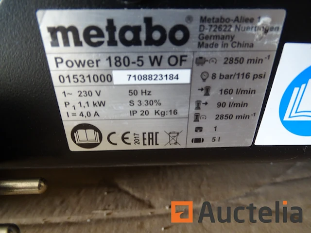 Notebook compressor metabo vermogen 180-5 w van - afbeelding 7 van  7