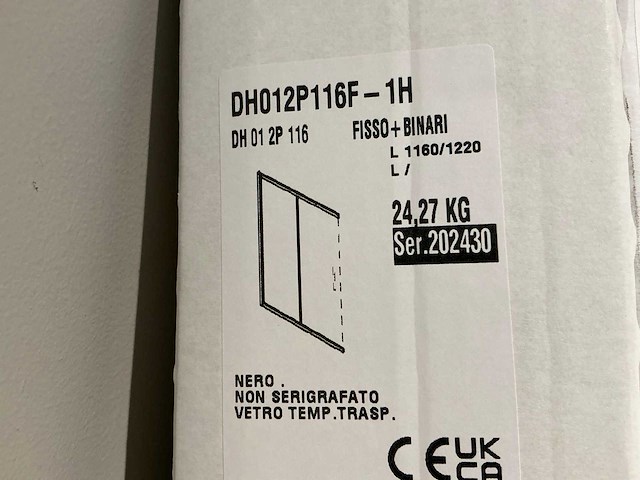 Novellini zephyros douchewand + douchedeur - afbeelding 2 van  3