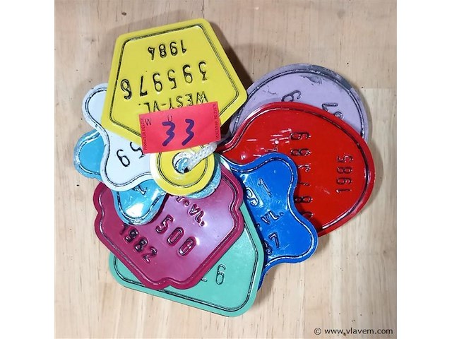 Nr platen koeien - afbeelding 1 van  1