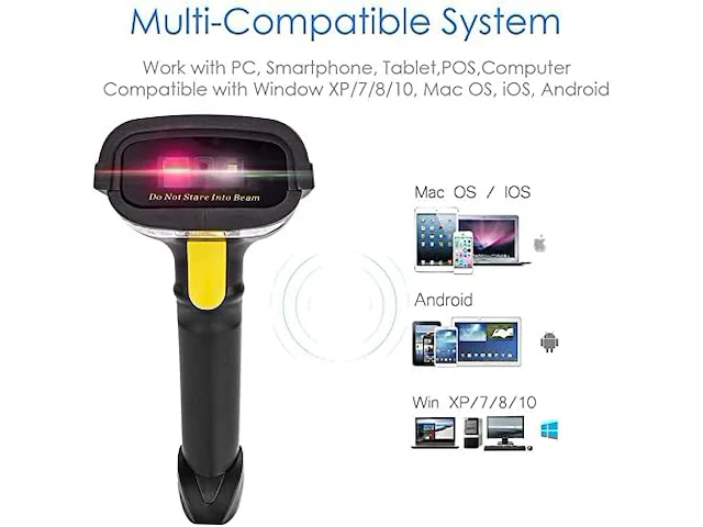 Nt-1228bl bluetooth qr 2d barcode handscanner - afbeelding 2 van  3