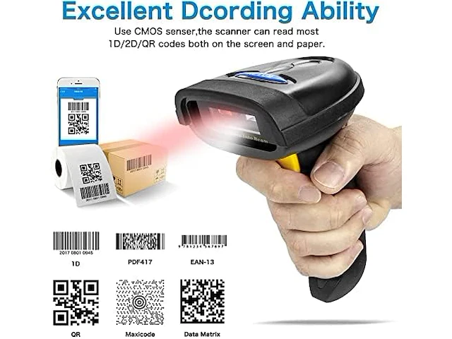 Nt-1228bl bluetooth qr 2d barcode handscanner - afbeelding 3 van  3