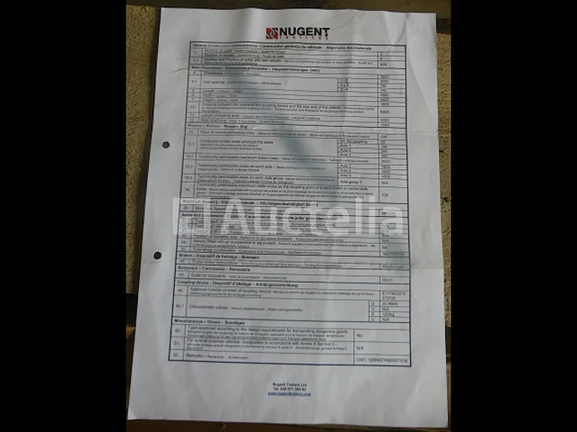 Nugent aanhangwagens drieassige aanhangwagen pt126tri - afbeelding 9 van  21