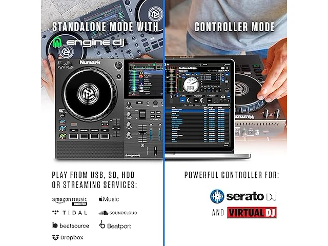 Numark mixstream pro go draagbare dj-controller - afbeelding 2 van  10