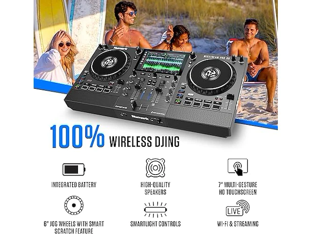 Numark mixstream pro go draagbare dj-controller - afbeelding 7 van  10