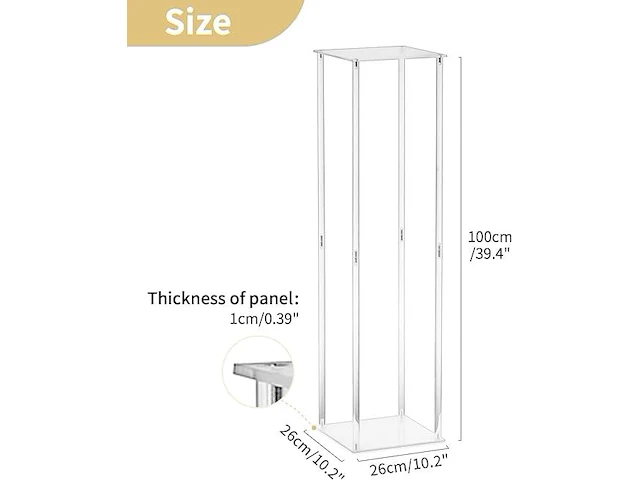 Nuptio acryl vaas bruiloft centerpieces - 2 stukken - afbeelding 2 van  3