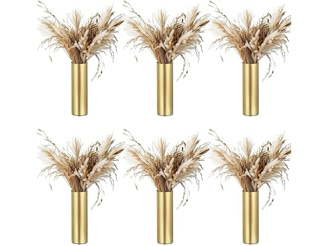 Nuptio gouden vaas bruiloft centrepieces: 2 stuks 32cm - afbeelding 1 van  4