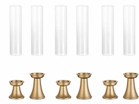 Nuptio orkaan kandelaar goud 6 stuks - afbeelding 3 van  5