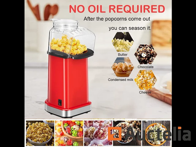 Ny popcorn machine, 1400w hete lucht popcorn machine - afbeelding 2 van  6