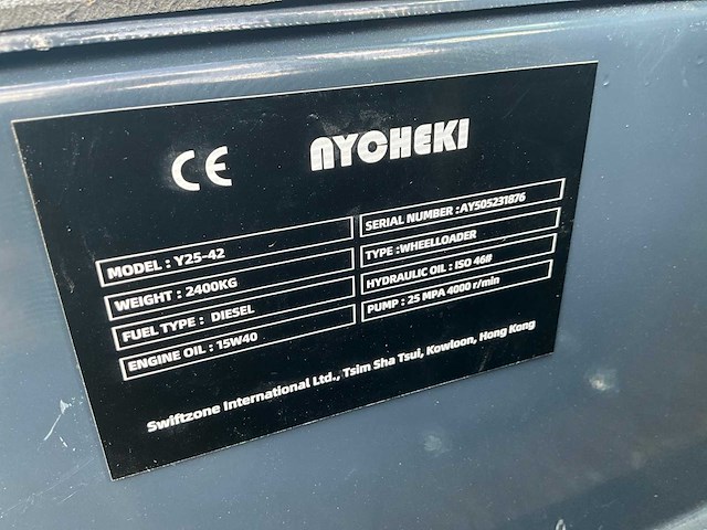 Nycheki y25-42 shovel / wiellader met cabine en graafbak - afbeelding 14 van  37