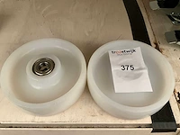 Nylon wiel met kogellagers. (2x) - afbeelding 1 van  1