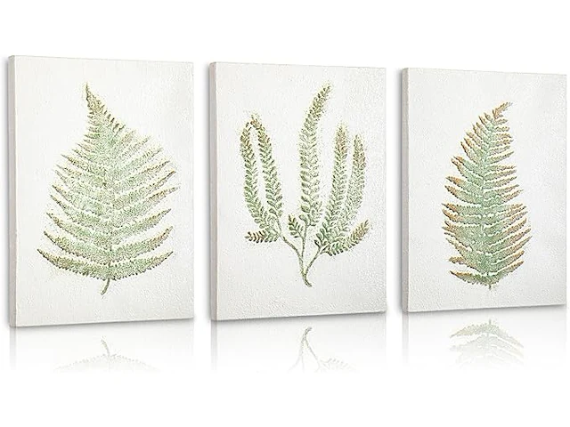 Oairse 3 stuks witte muurkunst - afbeelding 1 van  4