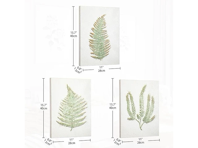 Oairse 3 stuks witte muurkunst - afbeelding 2 van  4