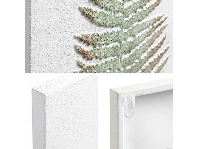 Oairse 3 stuks witte muurkunst - afbeelding 4 van  4