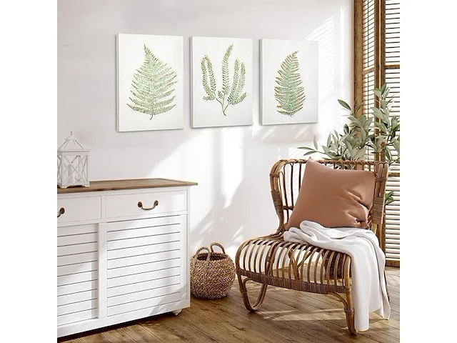 Oairse 3 stuks witte muurkunst - afbeelding 3 van  4